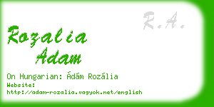 rozalia adam business card